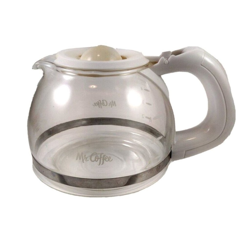 Mr. Coffee 4 Cup Glass Replacement Coffee Carafe Coffee White Lid Clean